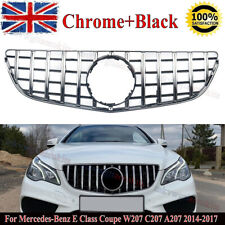 Chrome+Black GT Style Front Grille For Mercedes E Class W207 A207 C207 2014-2017
