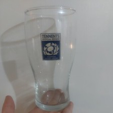 Tennents Scottish Rugby Union Pint Glass Vintage 
