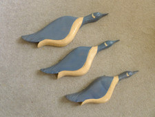 Vintage Wooden Flying Ducks Birds Wall Art Hanging Retro Frying Bird