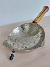 Unusual Mid Century Bamboo Metal Ashtray / Vintage Decor 1960s