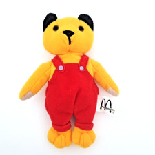 McDonald’s 2001 Sooty Soft Toy Bear in Red Dungarees 15 cm Collectable Plush