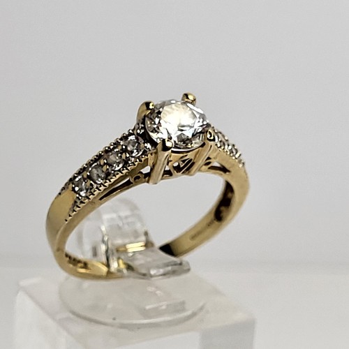 14ct yellow gold diamonique - 14ct,