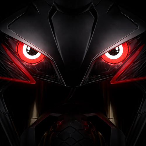 Red reflective monster - red,