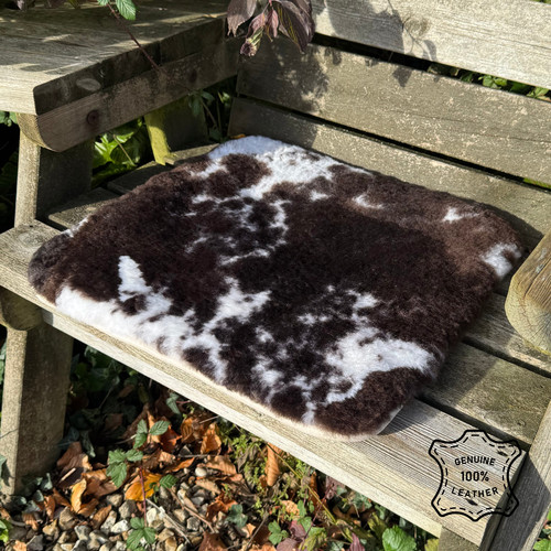 Natural sheepskin quilted seat - natural,