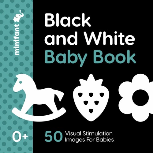 Black and white baby book - white,