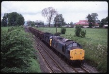 Original Railway Colour Slide Weston Rhyn Nr Oswestry 2x Class 37 Quarry? 1981