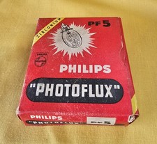 VINTAGE PHILIPS ' PHOTOFLUX ' PACK OF 5 CAMERA FLASH BULBS UNUSED