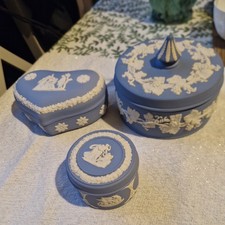 3 Wedgewood Trinket Boxes Of