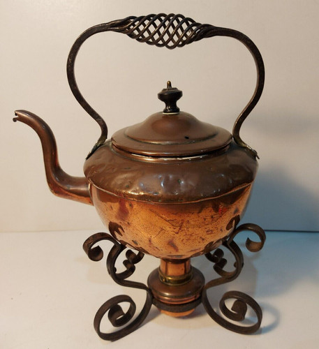 Copper spirit kettle - kettle, stand