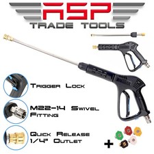 High Pressure Washer Q/R Gun Lance &  Wash Nozzles Swivel M22-14mm 5650PSI