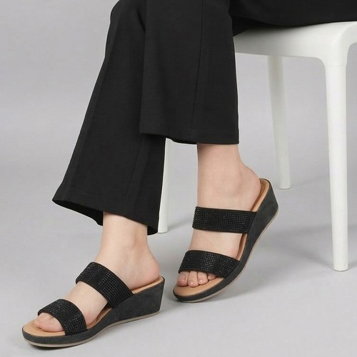 Women diamante wedge slipon - diamante,