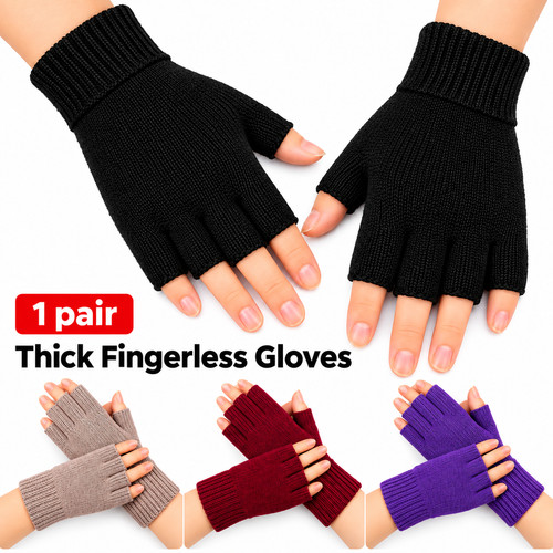 Thermal fingerless gloves - thermal, mens