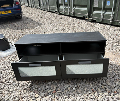 Black freestanding stand - tv, stand,