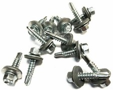5.5 x 25mm Tek Screw + Bonded Washer Cladfix Roofix Tek Fixings Teks Screws Fix