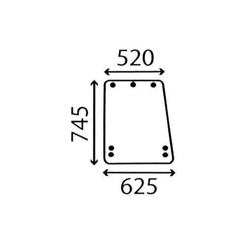Side window glass - window, ford