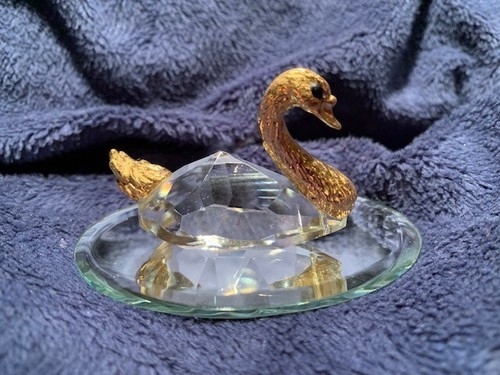 Crystal swan goose with - swan/goose,