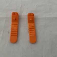 2 X LEGO Orange Brick and Axle