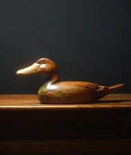 Large Hand Painted Wooden Duck