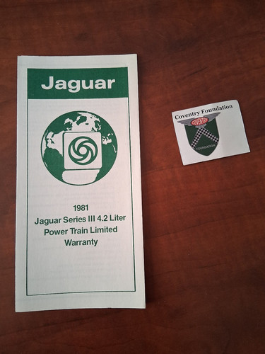 Original jaguar 1981 warranty - original,