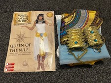 EGYPTIAN WOMAN COSTUME QUEEN OF THE NILE CLEOPATRA HISTORICAL  FANCY DRESS ADULT
