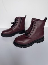 Schuh Women’s Ankle Boots Biker Burgundy Size Uk 4