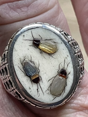 Silver shibayama ring sunning - ring,