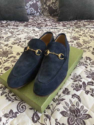 Gucci jordaan blue suede - gucci,