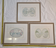 3  x 440mm x 375mm framed