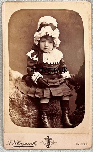 Cdv girl fine bonnet by - bonnet,