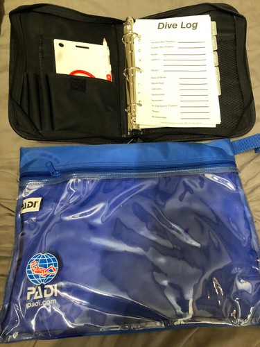Padi diving pouch divers log - diving,