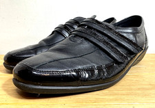 Padders Extra Wide Fitting Leather Casual Shoes UK 9 Black Double Strap Mens