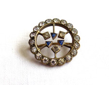 Beautiful Vintage Art Deco Arrows Brooch with Paste Stones