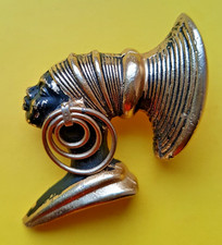 Stunning Vintage Metal South African Female Face Pin Brooch (No. 3)
