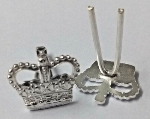 Rank crown dead silver - crown, 3/8"