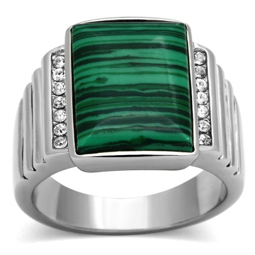 Mens malachite ring emerald - mens,