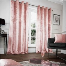 CRUSHED VELVET CURTAINS Pair