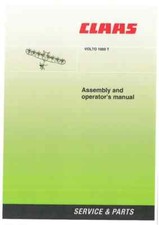 Claas Volto 1050T Hay Tedder Operators Manual - 1050 T