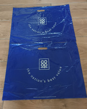 2 large coop department store plastic carrier bags