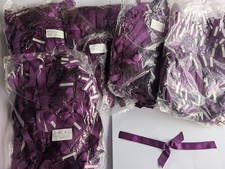 JOB LOT 1000 purple satin giftbox/bag knot bow with sticky tabs