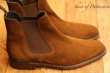 Loake Shoemaker Michum Brown Suede Chelsea Boots Shoes Men's UK 8.5 F US 9.5