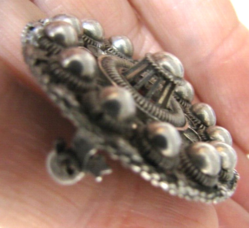 Vintage filigree dome etruscan - filigree,