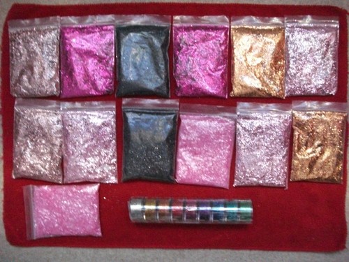 Assorted colours glitter - x,