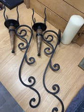 Wrought iron wall sconce