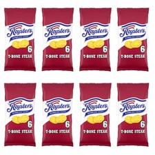 48 x Roysters T-Bone Steak Beef Flavour Crisps - 48 x 21g bags - FREE POSTAGE 