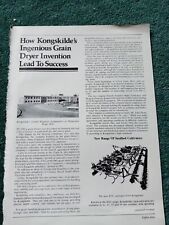 Kvc31 Ephemera 1980s article kongskilde grain dryer 