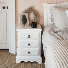 White Bedside Table French