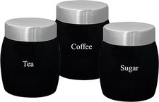 3pc Canister Set Tea Coffee