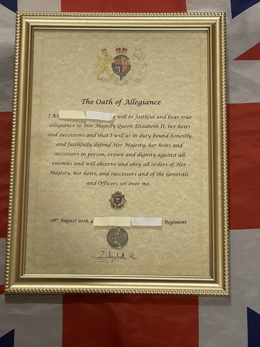 Oath allegiance royal - of,