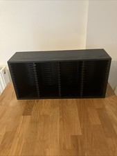 wooden cd rack black mdf pvc coated wall mounted standing used Vtg Retro 60 CDs