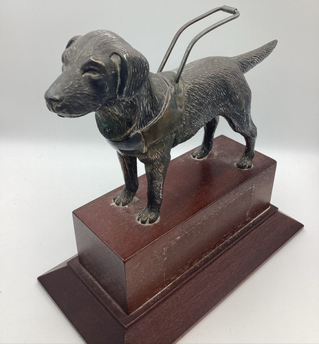 Labrador guide dog bronzed - dog,